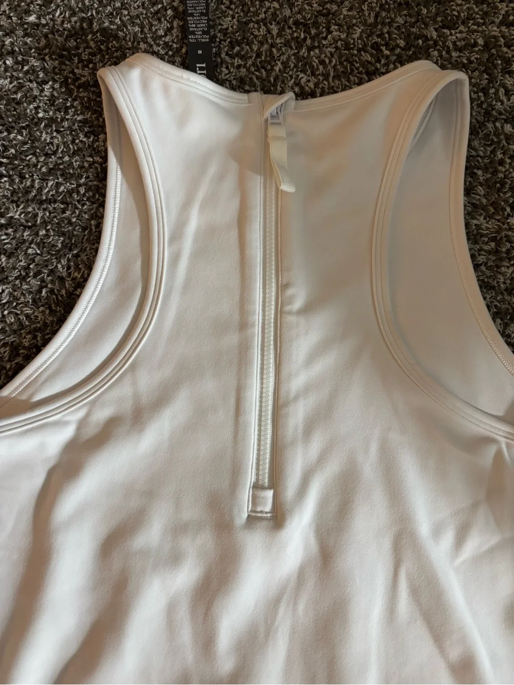 Vuori Cream Sleeveless Drawstring Waist Tennis Dress - Picture 3 of 7